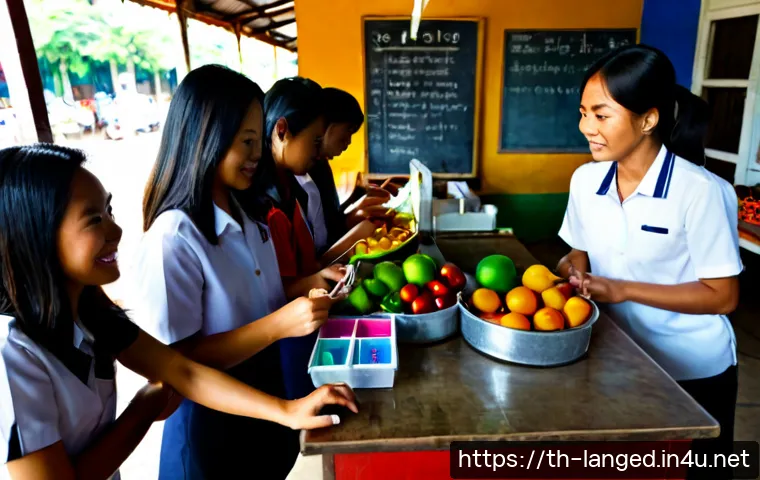 Home 17 언어 교육에서의 실용 문법 교육 - Photorealistic Thai language classroom focused on practical grammar learning, a friendly Thai teache...